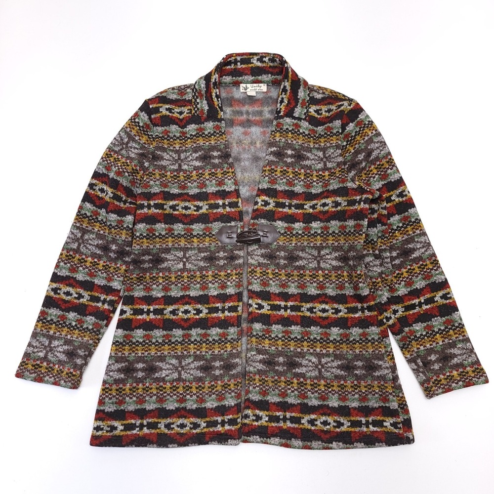 Unity World Wear Women's Medium Southwestern Winter Coat‎ Cozy Warm Fall